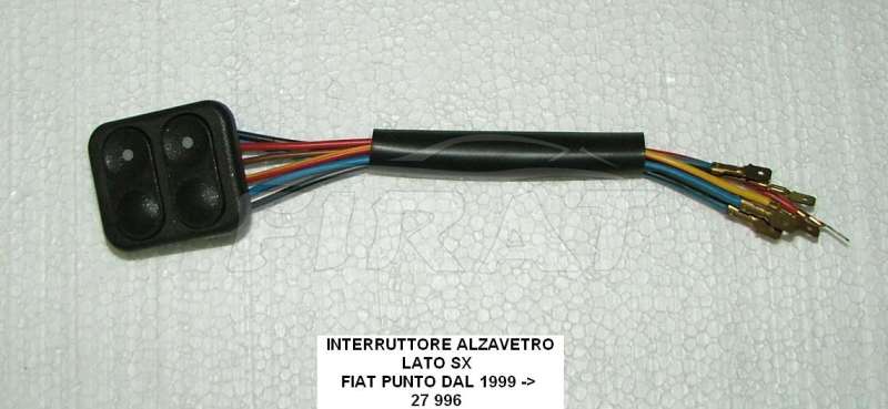 INTERRUTTORE ALZAVETRO FIAT PUNTO 99 -> SX